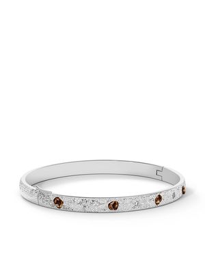 De Beers Jewellers 18kt white gold Talisman diamond bangle bracelet - Silver