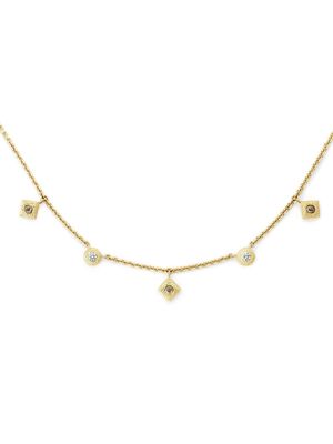 De Beers Jewellers 18kt yellow gold Talisman diamond charm necklace