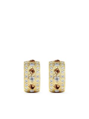 De Beers Jewellers 18kt yellow gold Talisman diamond small hoop earrings
