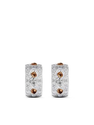De Beers Jewellers small 18kt white gold Talisman diamond earrings - Silver