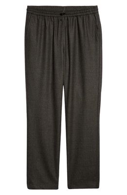 DE BONNE FACTURE DRAWSTRING TROUSERS in Forest Puppytooth