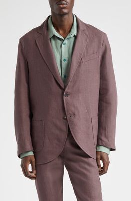 De Bonne Facture Essential Super 130s Wool Sport Coat in Plum 