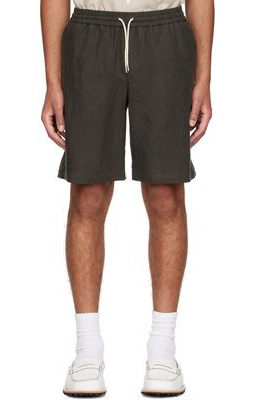 De Bonne Facture Khaki Linen Shorts