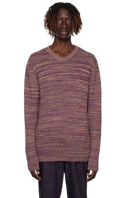 De Bonne Facture Purple Ribbed Sweater