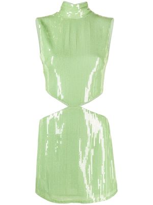 De La Vali Baldassar sequinned-georgette minidress - Green