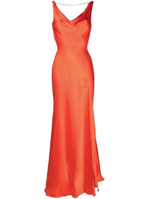 De La Vali Colombina silk maxi dress - Orange