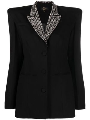 De La Vali Elvis crystal-embellished blazer - Black