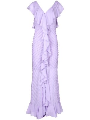 De La Vali Macaroon chiffon gown - Purple