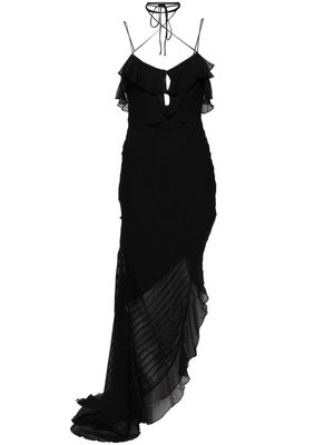 De La Vali Magdalena ruffled maxi dress - Black