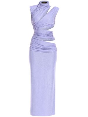 De La Vali Mahogany crystal-embellishment maxi dress - Purple