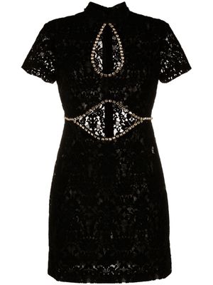 De La Vali Mercy cut-out lace minidress - Black