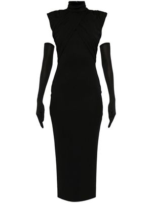 De La Vali Metropolitan high-neck midi dress - Black