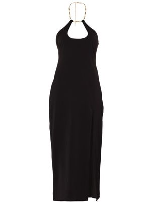 De La Vali Pacha halterneck midi dress - Black