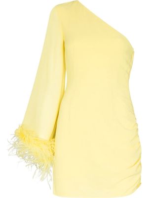De La Vali Porscha one-shoulder mini dress - Yellow