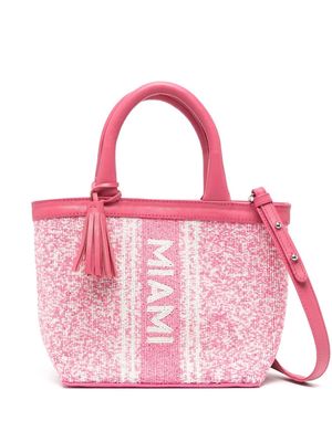 DE SIENA SHOES Miami bead-embellished tote bag - Pink
