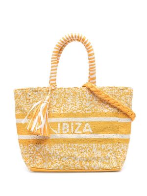 DE SIENA SHOES Portofino beaded tote bag - Yellow