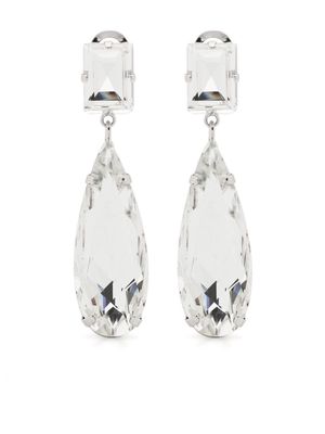 DEA crystal drop earrings - Silver