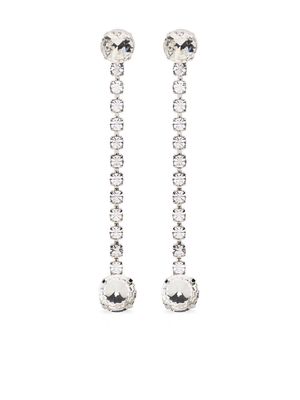 DEA crystal-embellished drop earrings - Silver
