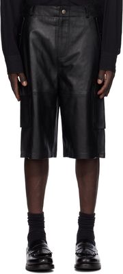 Deadwood Black Carter Leather Shorts