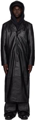 Deadwood Black Vargen Leather Coat