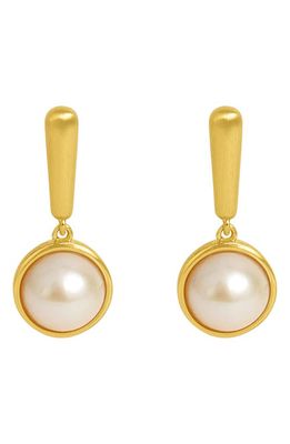 Dean Davidson Droplet Cultured Pearl Drop Earrings in Pearl/Gold 