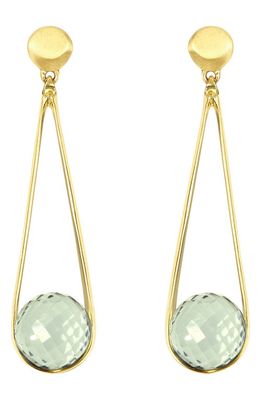 Dean Davidson Mini Ipanema Drop Earrings in Green Amethyst/Gold