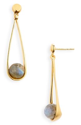 Dean Davidson Mini Ipanema Drop Earrings in Labradorite/Gold