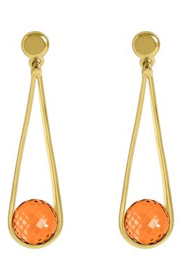 Dean Davidson Mini Ipanema Drop Earrings in Orange Onyx/Gold
