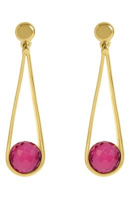 Dean Davidson Mini Ipanema Drop Earrings in Vivid Pink/Gold