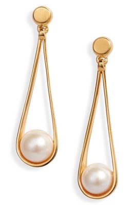 Dean Davidson Mini Ipanema Freshwater Pearl Drop Earrings in Pearl/Gold