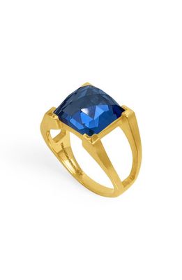Dean Davidson Mini Plaza Simulated Tanzanite Ring in Midnight Blue/Gold