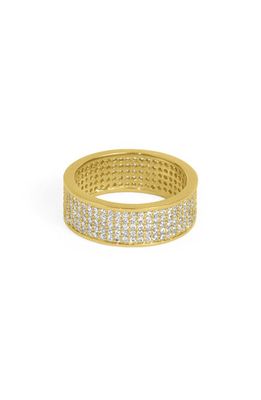 Dean Davidson Petit Pavé Thick Stacking Ring in White Topaz/Gold