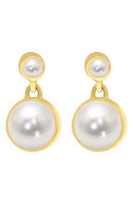 Dean Davidson Signature Cultured Pearl Drop Earrings in Pearl/Gold