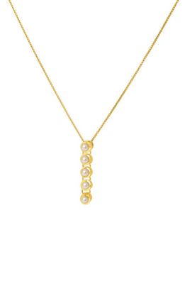 Dean Davidson Signature Cultured Pearl Pendant Necklace in Pearl/Gold 