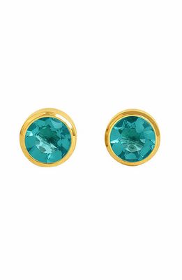 Dean Davidson Signature Midi Knockout Stud Earrings in Electric Blue/Gold 