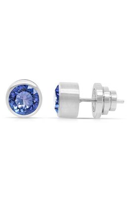 Dean Davidson Signature Midi Knockout Stud Earrings in Midnight Blue/Silver