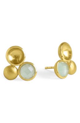 Dean Davidson Sol Stone Stud Earrings in Ocean Blue/Gold