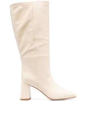 Dear Frances 85mm slip-on leather boots - Neutrals