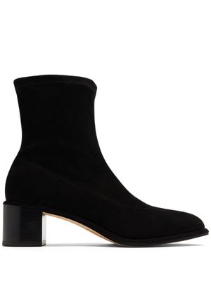 Dear Frances Iris 50mm suede ankle boots - Black
