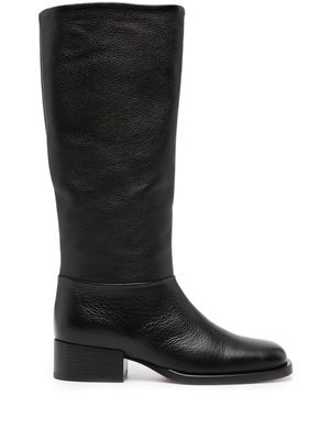 Dear Frances smooth-grain leather boots - Black