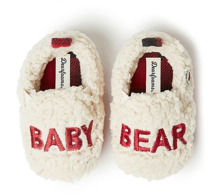 Dearfoams Infant Baby Bear Matching Christmas S lippers