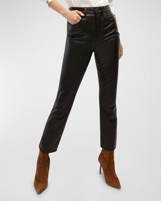 Debbie High Rise Faux-Leather Skinny Pants