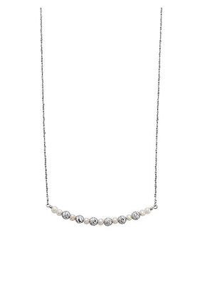 Debut Platinum & Freshwater Pearl Pendant Necklace