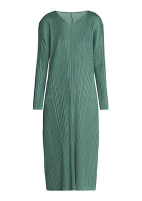 December Long-Sleeve Midi-Dress