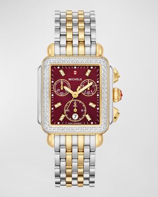 Deco Chronograph Two-Tone 18K Gold-Plated Stainless Steel Watch