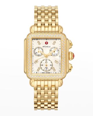Deco Gold Diamond Bracelet Watch