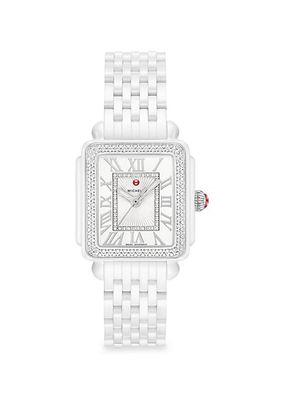 Deco Madison Mid Ceramic & Diamond Bracelet Watch