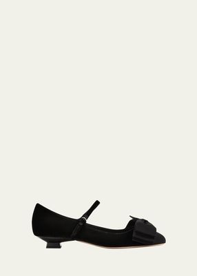 Decolette Mary Jane Bow Ballerina Pumps