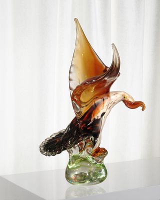 Decorative Bald Eagle Art Glass Figurine