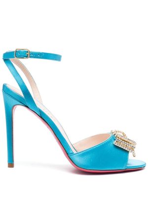 Dee Ocleppo bow-embellished 100mm stiletto heels - Blue